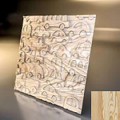 Купить Стеновая 3D панель Relieffo Car (Лиственница) Д043ЛС 600х600х30 мм по низкой цене