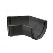 Купить Угол желоба Docke Premium ПВХ D120/85 мм универсальный 135 градусов графит по низкой цене