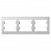 Купить Рамка Schneider Electric Глосса 3 поста вертикальная перламутр по низкой цене