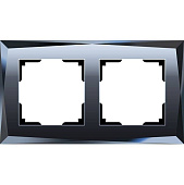 Купить Рамка Werkel Diamant WL08-Frame-02 черная двухместная по низкой цене
