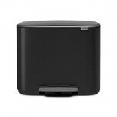 Купить Бак Brabantia Pedal Bin Bo мусорный, черный матовый, 36 л по низкой цене