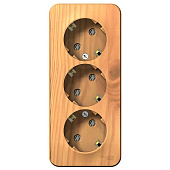 Купить Розетка Schneider Electric Blanca BLNRA010315 трехместная с заземлением и изолирующей пластиной ясень по низкой цене