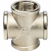 Купить Крестовина Stout SFT-0031-000001 1 дюйм никелированная с внутренней резьбой по низкой цене