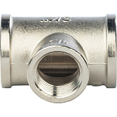 Купить Тройник Stout переходной SFT-0022-341234 3/4х1/2х3/4 дюйма никелированный с внутренней резьбой по низкой цене