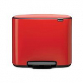 Купить Бак Brabantia Pedal Bin Bo мусорный, пламенно-красный, 36 л по низкой цене