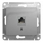 Купить Розетка компьютерная Schneider Electric Глосса без рамки алюминий по низкой цене