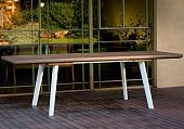 Купить Стол Keter Harmony Extendable пластиковый раздвижной белый - капучино-коричневый по низкой цене