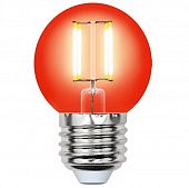 Купить Лампа Uniel Air color LED-G45-5W/RED/E27 светодиодная красный свет по низкой цене