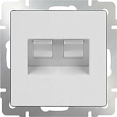 Купить Розетка Werkel Ethernet WL01-RJ45+RJ45 компьютерная двойной белый по низкой цене