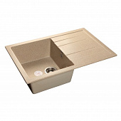 Купить Мойка GranFest Quadro GF-Q780L кухонная композитная песочная 764х495 мм по низкой цене