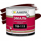Купить Эмаль Лакра ПФ-115 шоколадно-коричневая 2,8 кг по низкой цене