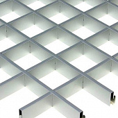 Купить Потолок грильято Cesal CL Эконом металлик 86х86х37 мм по низкой цене