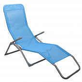 Купить Шезлонг складной 140х60х96 см с текстиленом микс по низкой цене