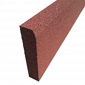 Купить Бордюр резиновый красный 100х25х5 см по низкой цене