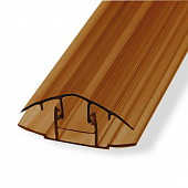 Купить Профиль Юг-Ойл-Пласт для поликарбоната соединительный разъемный 6-10 мм бронзовый по низкой цене