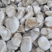 Купить Крошка мраморная галтованная 20-40 мм 25 кг белая по низкой цене