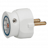 Купить Вилка Legrand Helium 050183 16А 2K электрическая плоская без заземления белая по низкой цене
