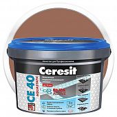 Купить Затирка Ceresit СЕ 40 Aquastatic эластичная для швов какао 2 кг по низкой цене