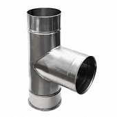 Купить Тройник Eco Flue для дымохода нержавеющая сталь одноконтурный 0,5 мм D200 мм угол 90 градусов по низкой цене