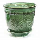 Купить Горшок для цветов с поддоном d18 см Мирида зеленый по низкой цене