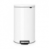 Купить Бак Brabantia FlatBack+ мусорный, белый, 30 л по низкой цене