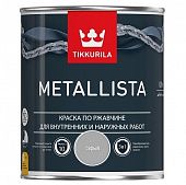 Купить Краска Tikkurila Metallista по ржавчине глянцевая серая 0,9 л по низкой цене