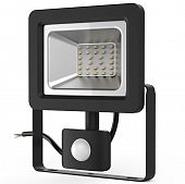 Купить Прожектор Gauss Elementary 628511330 с датчиком движения 30W IP65 6500К черный светодиодный по низкой цене