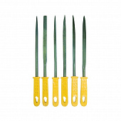 Купить Набор Biber надфилей с пластиковой ручкой, 160 мм, 6 шт. по низкой цене