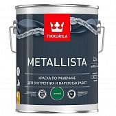 Купить Краска Tikkurila Metallista по ржавчине, глянцевая, зеленая 2,5 л по низкой цене