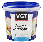 Купить Эмаль VGT ВД-АК-1179 универсальная матовая База А супербелая 1,5 кг по низкой цене