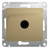 Купить Розетка Schneider Electric Glossa GSL000491 TV оконечный одноместный титан по низкой цене