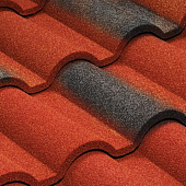 Купить Черепица Metrotile Romana композитная красно-черная по низкой цене