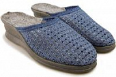 Купить Тапки Степ 129/1с сетка, женские, синие, разеры 36-42 по низкой цене