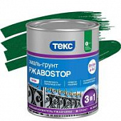 Купить Эмаль-грунт Текс РжавоStop Профи молотковая зеленая 0,9 кг по низкой цене