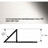 Купить Профиль Progress Profiles Projolly-triangle PJTRACS Нержавейка сатинированная для плитки наружный 2,7 м по низкой цене