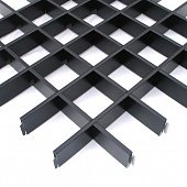 Купить Потолок грильято Cesal Классический Эконом черный 75х75х40 мм по низкой цене