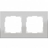 Купить Рамка Werkel Aluminium WL11-Frame-02 алюминий двухместная по низкой цене