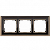 Купить Рамка Werkel Palacio WL17-Frame-03 золото/черный трехместная по низкой цене