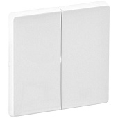 Купить Накладка Legrand Valena Life 755020 двухклавишная белая по низкой цене