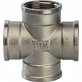 Купить Крестовина Stout SFT-0031-000114 1 1/4 дюйма никелированная с внутренней резьбой по низкой цене