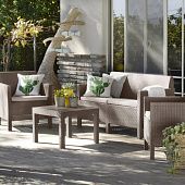 Купить Комплект мебели Allibert Orlando set with small table капучино - песочный по низкой цене