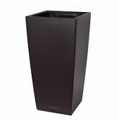 Купить Кашпо Lechuza Cubico Complete espresso metallic 50x50x95 см по низкой цене
