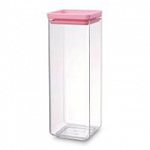 Купить Контейнер Brabantia пластиковый, прямоугольный, розовый 2,5 л по низкой цене