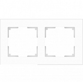 Купить Рамка Werkel Favorit WL01-Frame-02 белая матовая двухместная по низкой цене