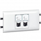 Купить Розетка Legrand Mosaic 078673 2хRJ45 5E FTP компьютерная белая по низкой цене