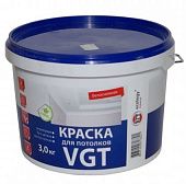 Купить Краска VGT ВД-АК-2180 для потолков белоснежная 3 кг по низкой цене