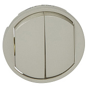 Купить Накладка Legrand Celiane 068302 двухклавишная титан по низкой цене
