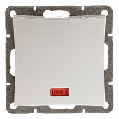 Купить Выключатель Schneider Electric Дуэт WDE000113 одноклавишный с индикатором белый по низкой цене