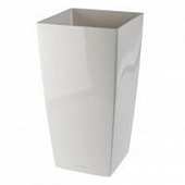 Купить Кашпо Lechuza Cubico white high gloss 30x30x56 см по низкой цене