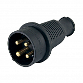 Купить Вилка прямая 3Р+РЕ 32А 380В IP44 по низкой цене